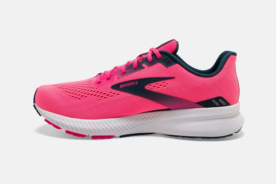 Brooks Running Shoes Womens Pink/Navy - Launch 8 Road - 5731-WPNVF